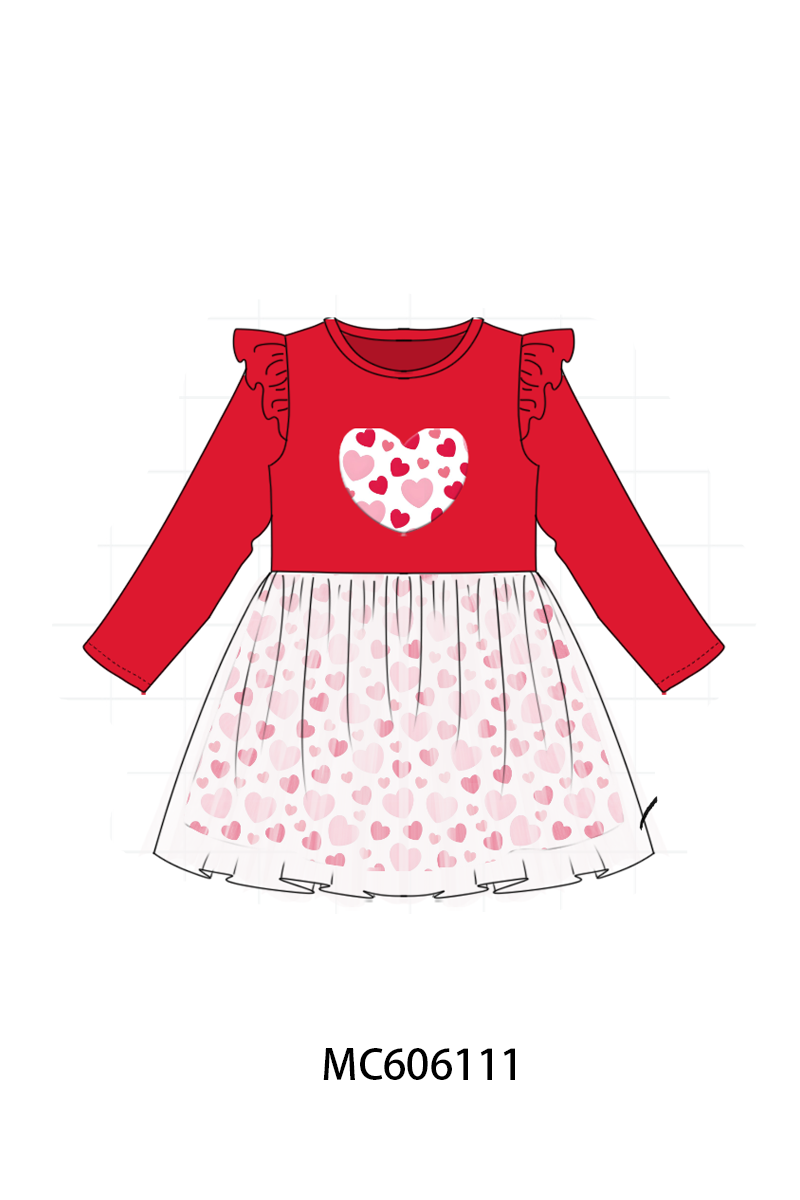 PO95 Red valentine heart ruffle collection