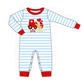 PO95 Blue stripe I dig you excavator applique collection