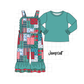 PO95 Teal christmas patchwork collection