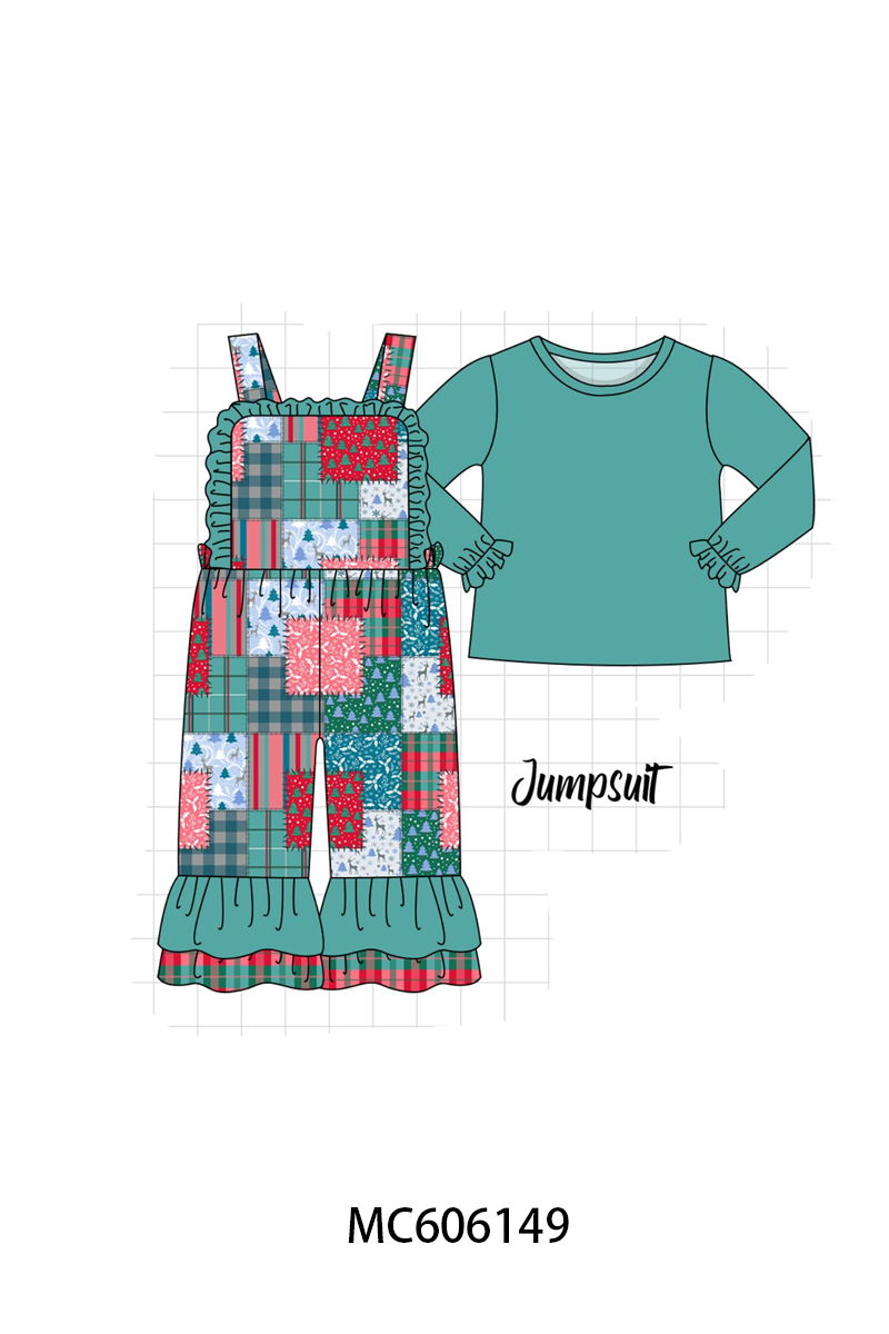 PO95 Teal christmas patchwork collection
