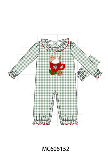 PO95 Red christmas gingerbread applique gingham collection