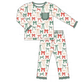 PO95 Green holiday bow print ruffle collection