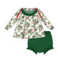 PO95 Forest christmas holly leaves smocked collection