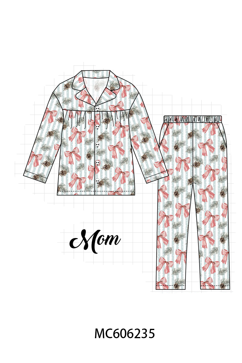 PO95 Sage bow print ruffle collection