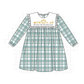 PO95 Teal nativity embroidery plaid collection