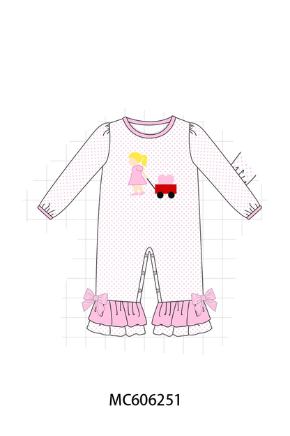 PO95 Pink heart wagon applique collection