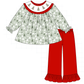 PO95 Green christmas tree embroidery collection