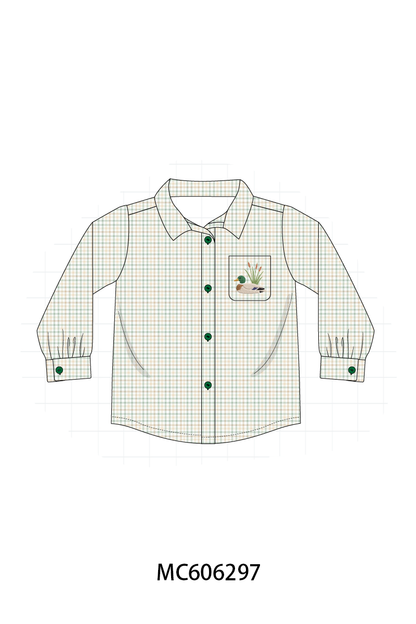PO95 Sage duck embroidery plaid collection 2