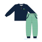 PO95 Navy tractor embroidery stripe collection