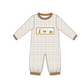 PO95 Brown puppy embroidery plaid collection