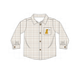 PO95 Brown puppy embroidery plaid collection
