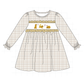 PO95 Brown puppy embroidery plaid collection