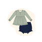 PO95 Navy waffle ruffle collection
