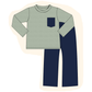 PO95 Navy waffle ruffle collection
