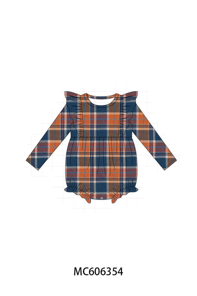PO95 Rust&navy plaid collection