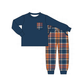PO95 Rust&navy plaid collection