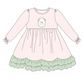 PO95 Pink christmas horse embroidery gingham collection