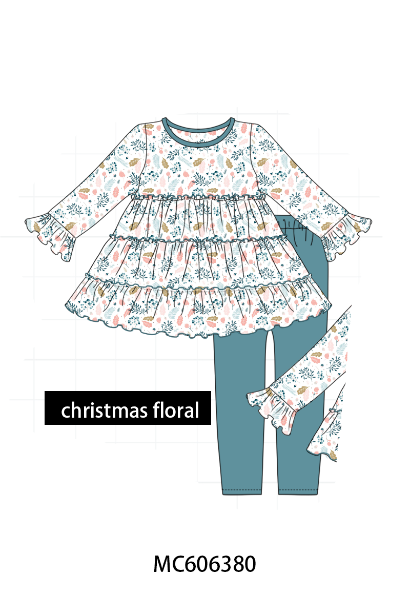 PO95 Christmas floral print tiered collection
