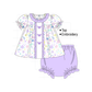 PO99 Purple butterfly embroidery floral collection