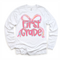 Girls 1st Grade Bow Back To School Shirt - First Day Of School Tee