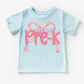 Girls Pre-K Bow Back To School Shirt - First Day Of School Tee