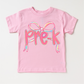Girls Pre-K Bow Back To School Shirt - First Day Of School Tee