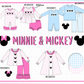 PO95 Pink&blue character embroidery gingham collection