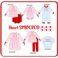 PO95 Pink&blue heart smocked collection