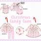 PO95 Pink christmas candy cane stripe collection