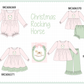 PO95 Pink christmas horse embroidery gingham collection