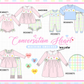 PO95 Pink heart smocked plaid collection