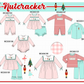 PO95 Pink nutcracker embroidery gingham collection