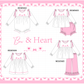 PO95 Pink valentine's day bow heart collection