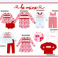 PO95 Red&blue be mine embroidery collection