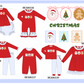 PO95 Red christmas santa tree gingerbread applique collection
