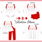 PO95 Red valentine's day heart dot collection