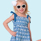 Blue Ikat Sun Dress- FINAL SALE