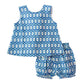 Blue Ikat Bloomer Set- FINAL SALE
