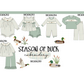 PO95 Sage duck embroidery plaid collection 1