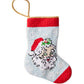 Vintage Santa Blue Bauble Stocking