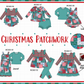 PO95 Teal christmas patchwork collection
