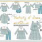 PO95 Teal nativity embroidery plaid collection