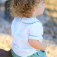 Fall Halloween & Thanksgiving Applique Plaid Boys Bloomers Romper Set