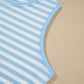 Sky Blue Stripe Slim Tank Contrast Ruffle Mini Skort Set
