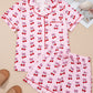 Pink Cherry/Bow Print Short Pajama Set