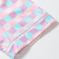 Purple Checkered Pattern Short Sleeve Pajamas Set