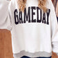 Light Grey High Neck GAMEDAY/ FOOTBALL Double Side Printed Reversible Sweatshirt