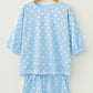 Green Polka Dot Oversized Top Drawstring Short Set