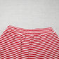 Sky Blue Stripe Oversize Mock Neck Sweatshirt and Shorts Set