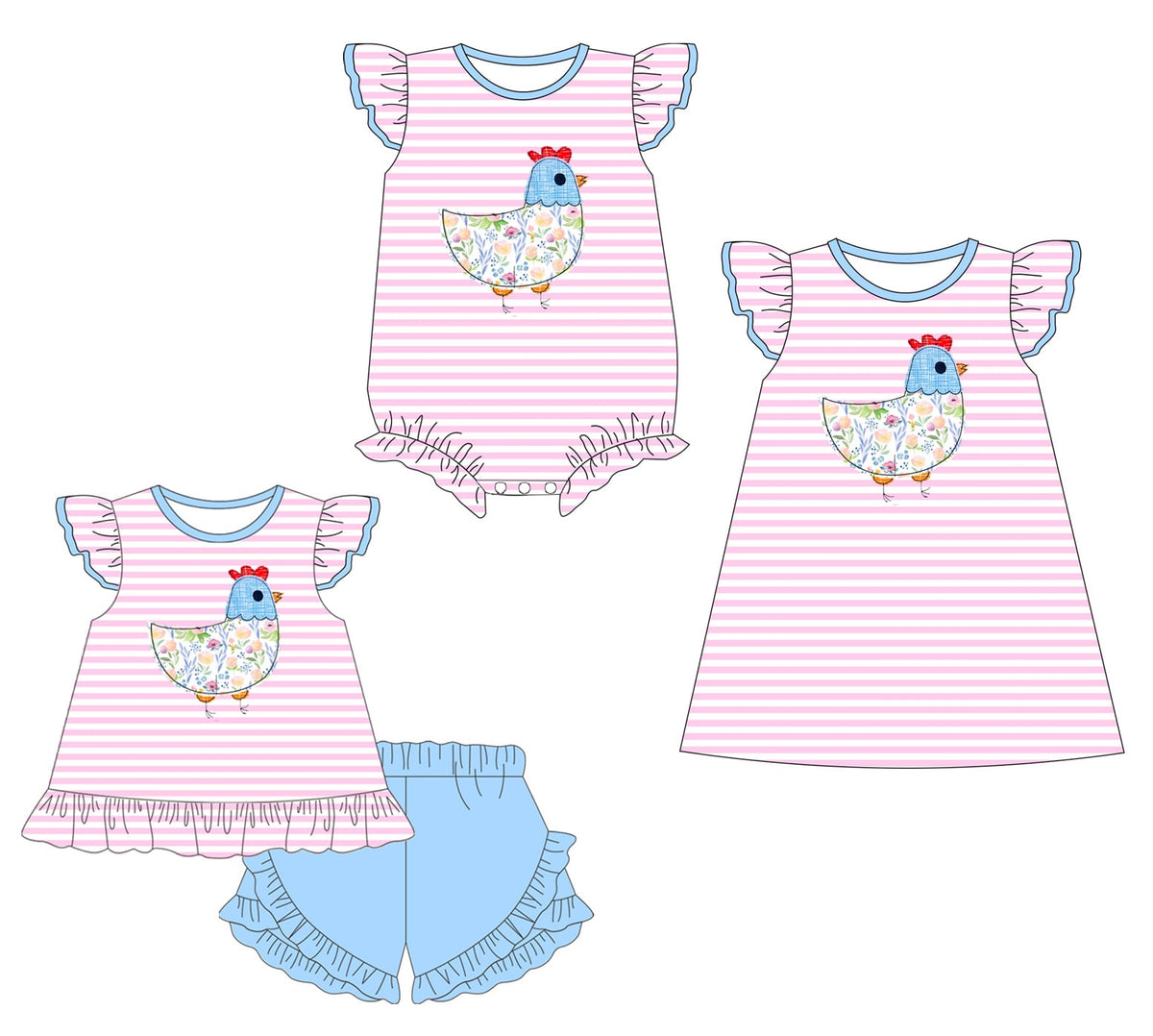 Floral Chickens- ETA Feb to LRC